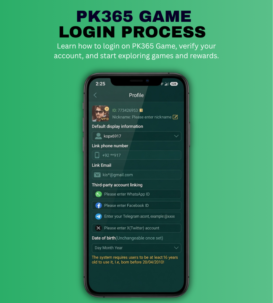 pk365 login